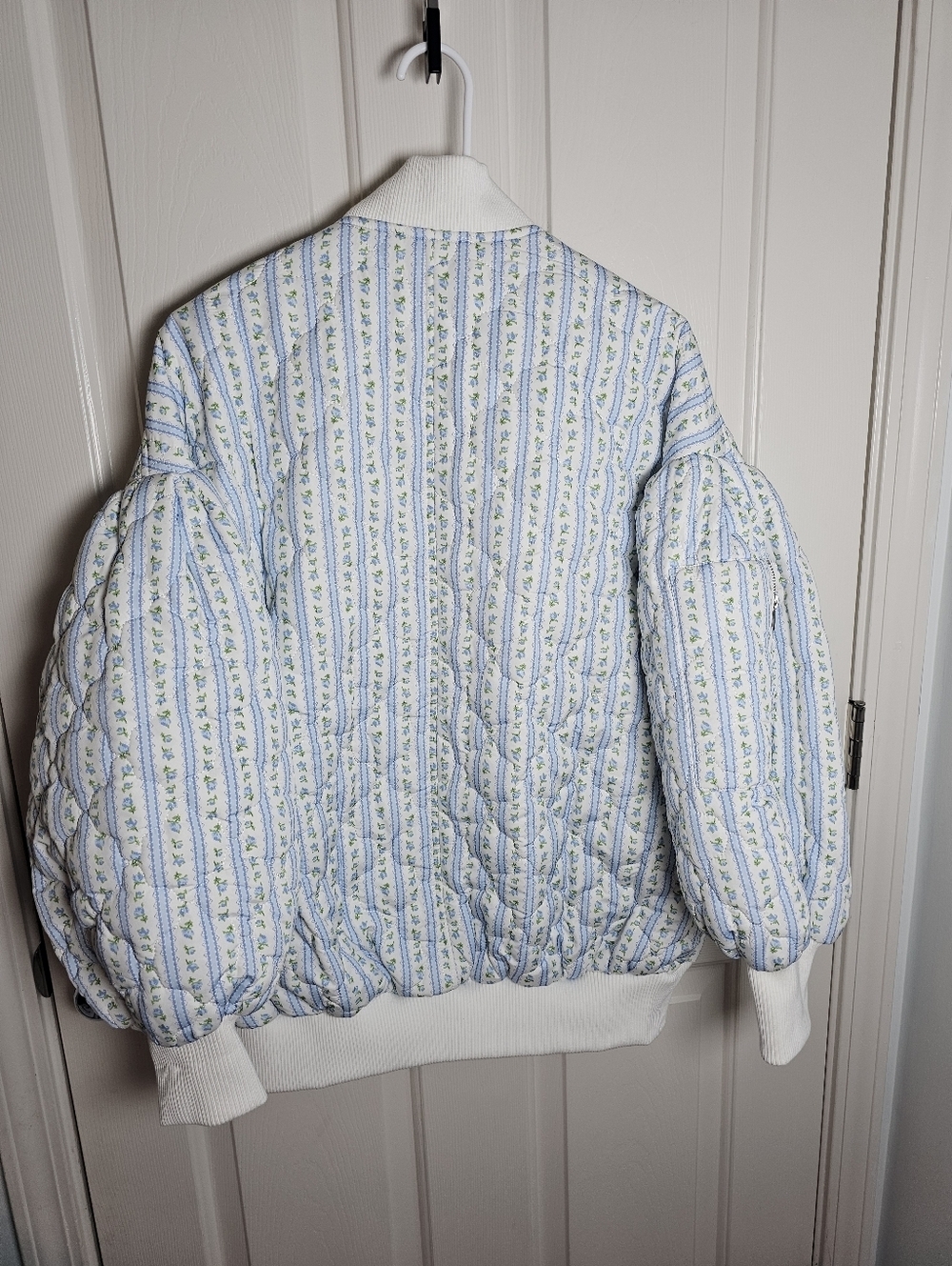 Mable NWT Oversized Lined Quilted Floral Bomber Jacket Cottage Core Size S - Picture 10 of 12